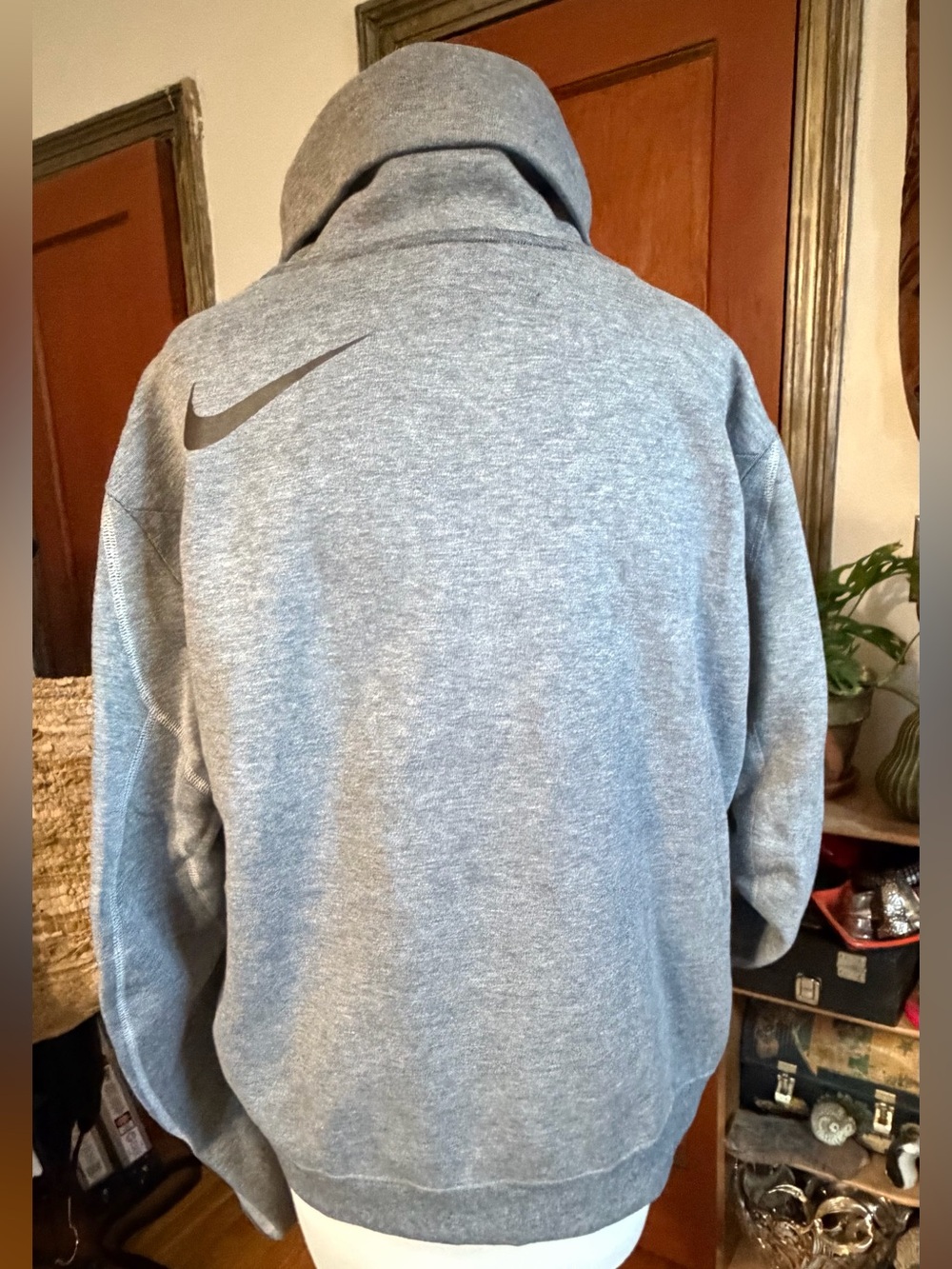NikeLab ACG Tech Fleece Funnel Carbon Heather 816734-091 Men's Sweatshirt Large - Picture 2 of 16
